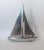 Silver Vintage French Aluminium Sailboat Figurine, 1970s For Sale - Image 8 of 8
