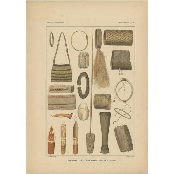 C.J. Temminck, Items of Papua New Guinea, 1840, Paper For Sale