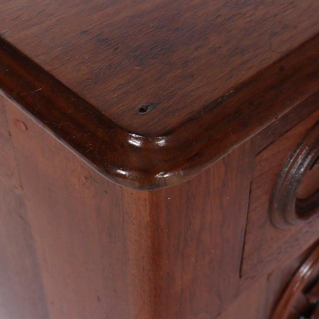 Antique Victorian Walnut Washstand With Backsplash & Carved Pulls C1900 For Sale - Image 10 of 16