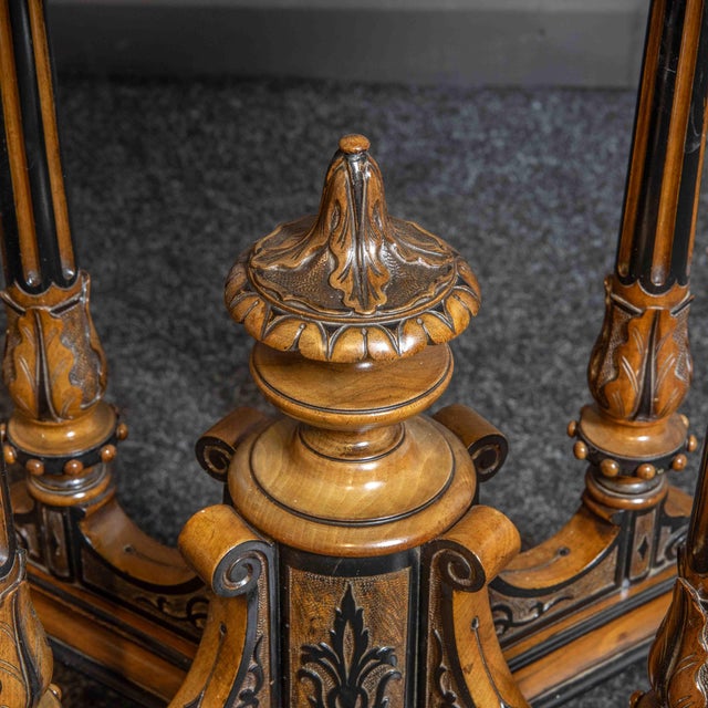 Aesthetic Movement Card Table in Walnut For Sale - Image 4 of 9