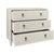 Contemporary Matthew Izzo Home Pascal Antique White Matte Lacquer Three Drawer Chest With Brass Drawer Pulls For Sale - Image 3 of 7