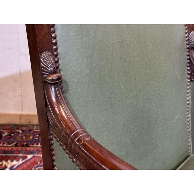 Empire-Style Mahogany Chair in Carved Mahogany, 1800s For Sale - Image 10 of 18