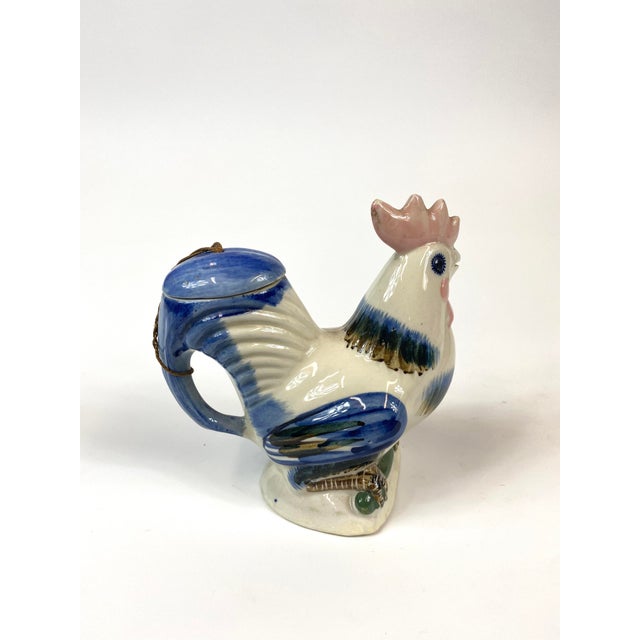 1920s Porcelain Painted Rooster Tea Pot For Sale In San Francisco - Image 6 of 8