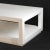 Wood Karl Springer's Style Vintage Raffia Covered Modern White Cocktail Table For Sale - Image 7 of 11