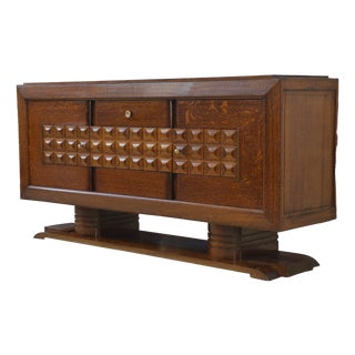 Brutalist Buffet attributed to Charles Dudouyt, 1940s For Sale