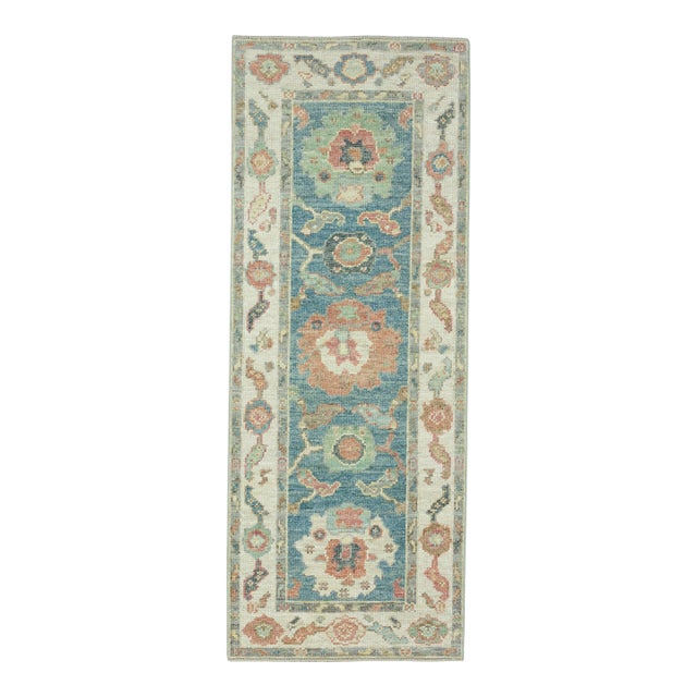 Turkish Oushak Runner Rug 2'3" x 5'10" #17551 For Sale