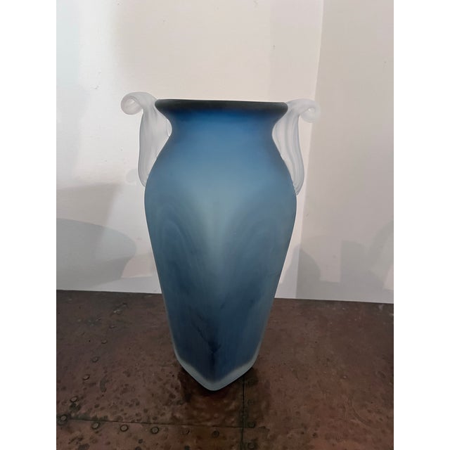 Signed Steven Newell Contemporary Art Glass Sculptural Vase For Sale In West Palm - Image 6 of 12