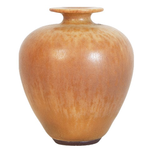 Vintage Orange Vase by Berndt Friberg, 1960s For Sale