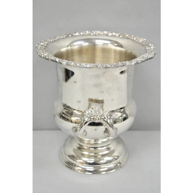 Vintage Victorian Silver Plated Trophy Cup Urn Champagne Chiller Bar Ice Bucket For Sale - Image 4 of 16