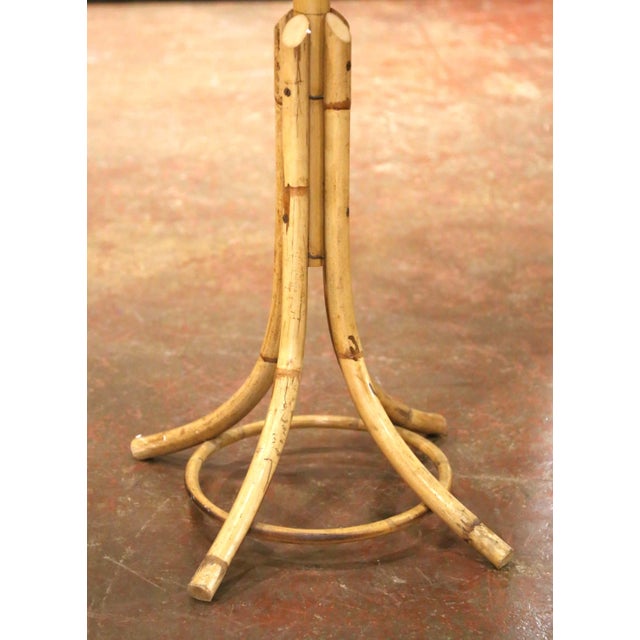 Mid 20th Century Mid-Century Italian Bamboo and Rattan Hall Tree in the Manner of Franco Albini For Sale - Image 5 of 10