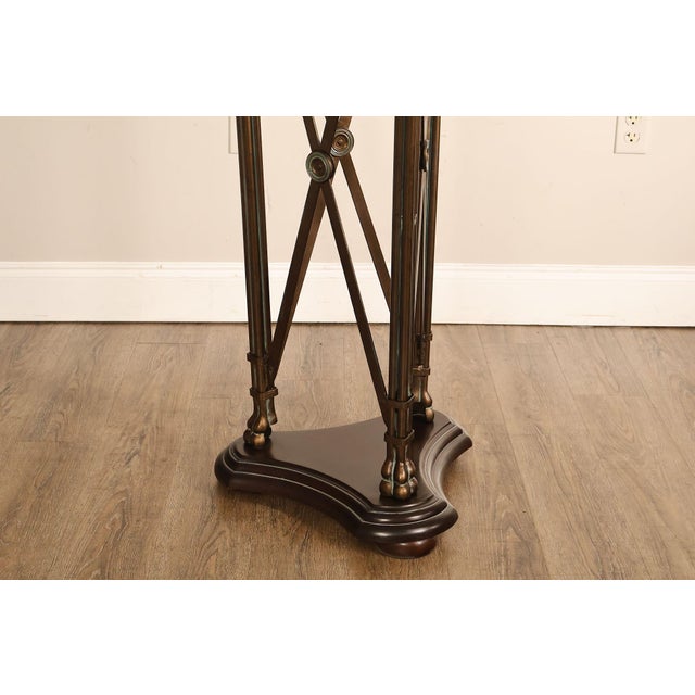 Late 20th Century Regency Style Pair Of Mahogany Pedestal Plant Stands For Sale - Image 9 of 18