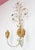 Italian Wall Light in Silver and Gold Metal with Flowers, 1980s For Sale - Image 3 of 9