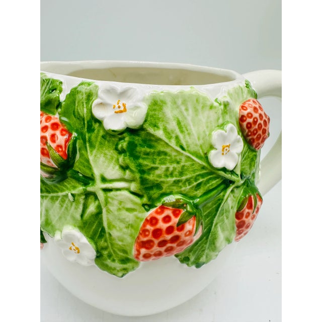 1970s Vintage Italian Strawberry Pitcher For Sale - Image 5 of 7