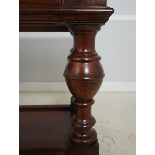 Henredon 3 Drawer 2 Tier Marble Top Console Table For Sale - Image 10 of 18