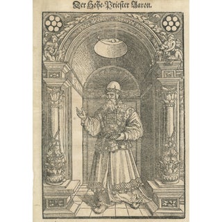German School Artist, Aaron the High Priest, 16th Century, Woodcut For Sale