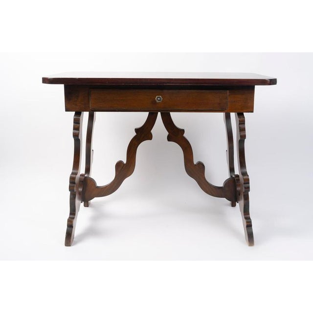 Desk Table, Early 20th Century, One Drawer Desk/table from the early 20th century, featuring one apron drawer. Height: 76...