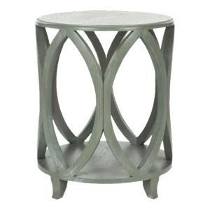 Round Accent Table in French Grey