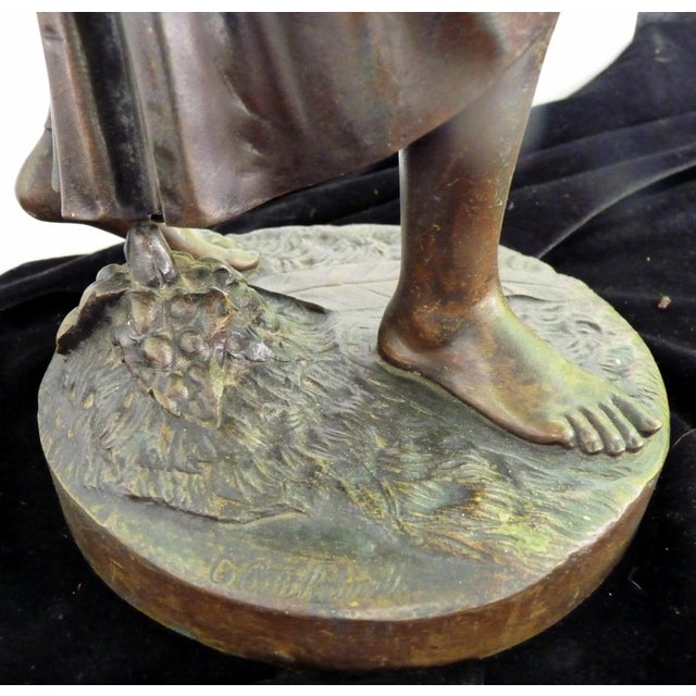 Bronze 19th-Century French Orientalist Bronze Sculpture of a Nubian Water Carrier by Charles Cumberworth For Sale - Image 8 of 11