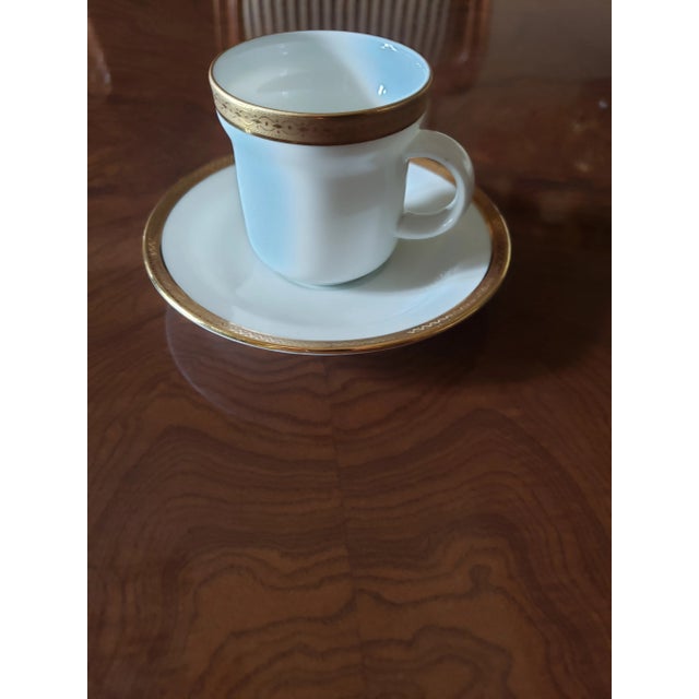 Ceramic Mid 20th Century Richard Ginori Demitasse Cup & Saucer Set- 10 Pieces For Sale - Image 7 of 8