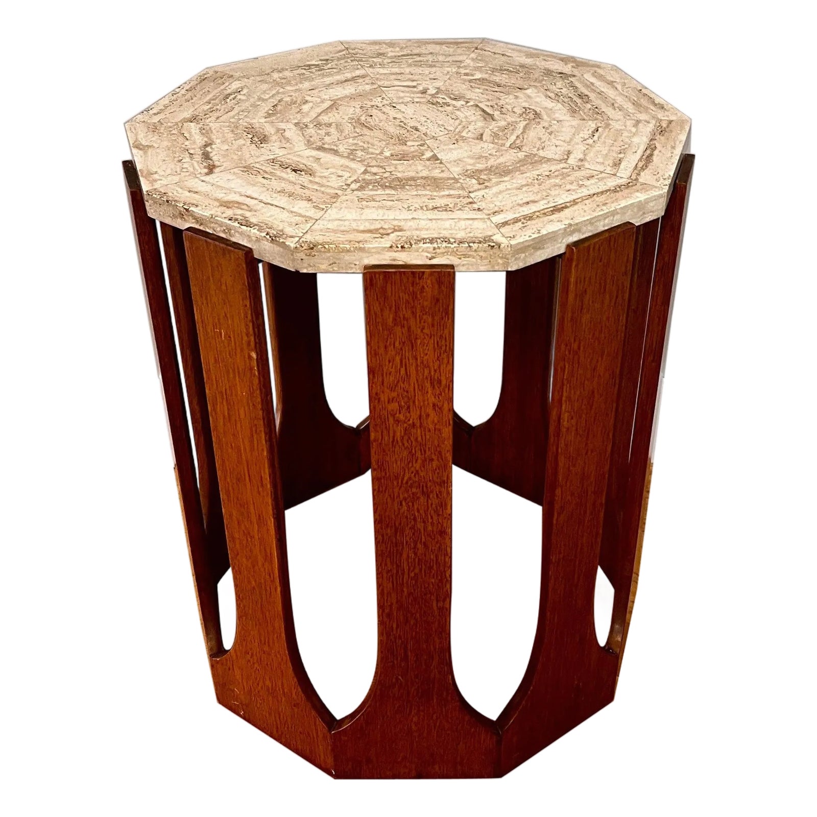 Mosaic Travertine Occasional / End Table by Harvey Probber, c. 1950 ...