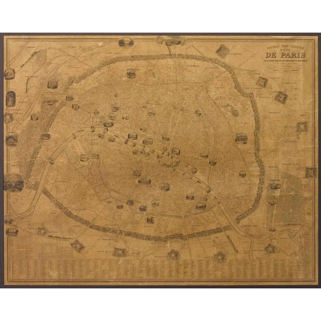This large and detailed plan of Paris was published by Alexandre Vuillemin in 1845. The map conveys a wonderful amount of...