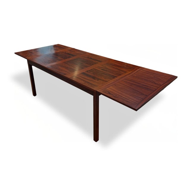 Vejle Stole & Møbelfabrik 1970s Danish Modern Rosewood Dropleaf Dining Table by Vejle Stole Og Mobelfabrik For Sale - Image 4 of 12