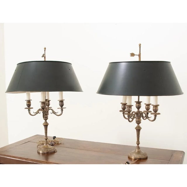 French 19th Century Bouillotte Style Lamps - A Pair For Sale - Image 11 of 12