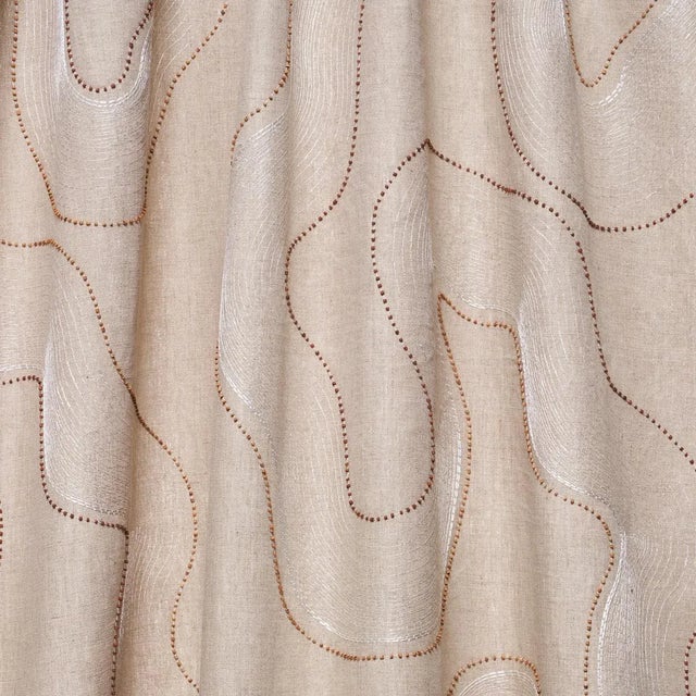 Not Yet Made - Made To Order Sample - Schumacher Topo Sheer Fabric in Natural For Sale - Image 5 of 5