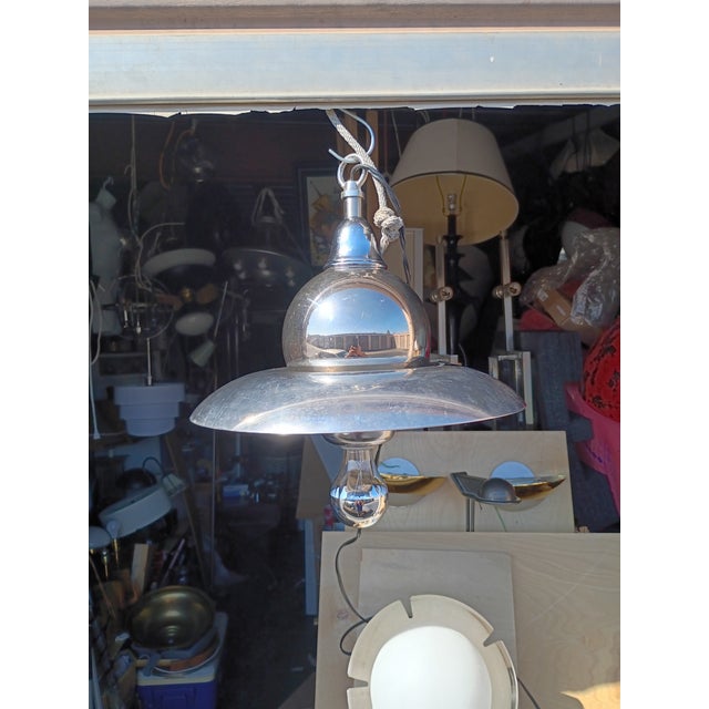 1990s 1990s Aluminum and Steel Space Age Style Pendant Lamp For Sale - Image 5 of 6