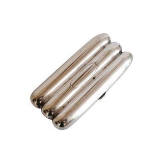 Silver Plated Cigar Case For Sale