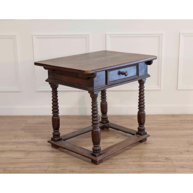 French Changer’s Table from Jura in Walnut with Turned Legs, 18th Century For Sale - Image 11 of 11