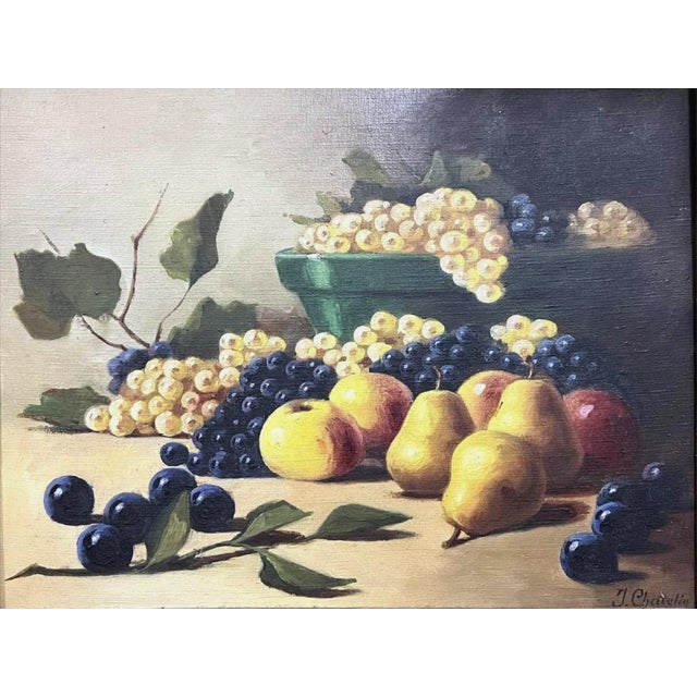 J. Chatelin, Still Life with Fruit (B), 1800s, Oil on Canvas For Sale - Image 6 of 6