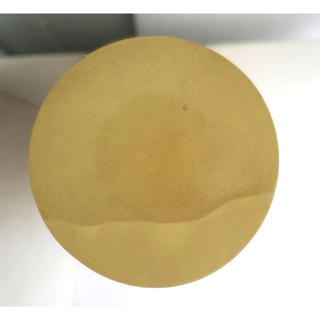 Karl Springer Style Goatskin Parchment Pedestal Column, Modern Postmodern, 1970s 1980s For Sale - Image 9 of 12