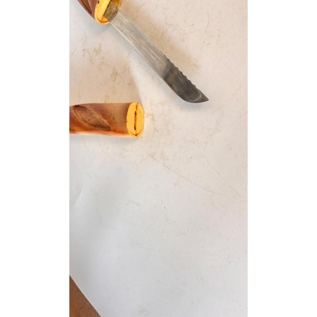French Baguette Knife in Wood and Metal For Sale - Image 12 of 13