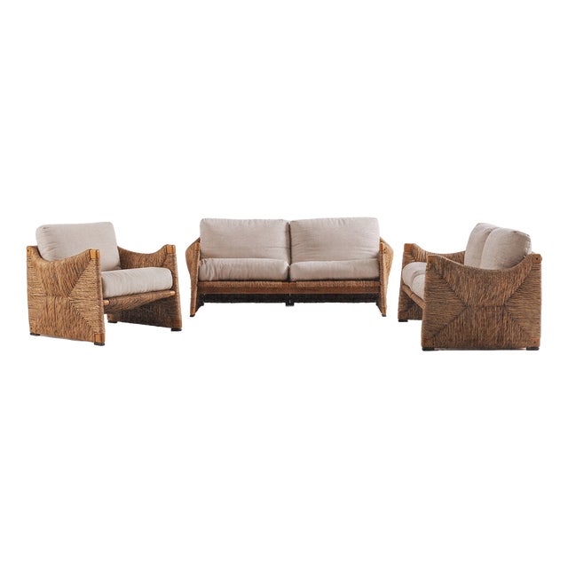 Papiro Living Room Set by Mario Bellini for Cassina, 1970s, Set of 3 For Sale