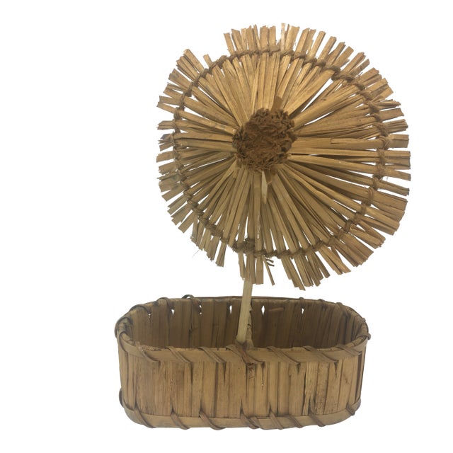 Vintage Tiki Hut Basket For Sale