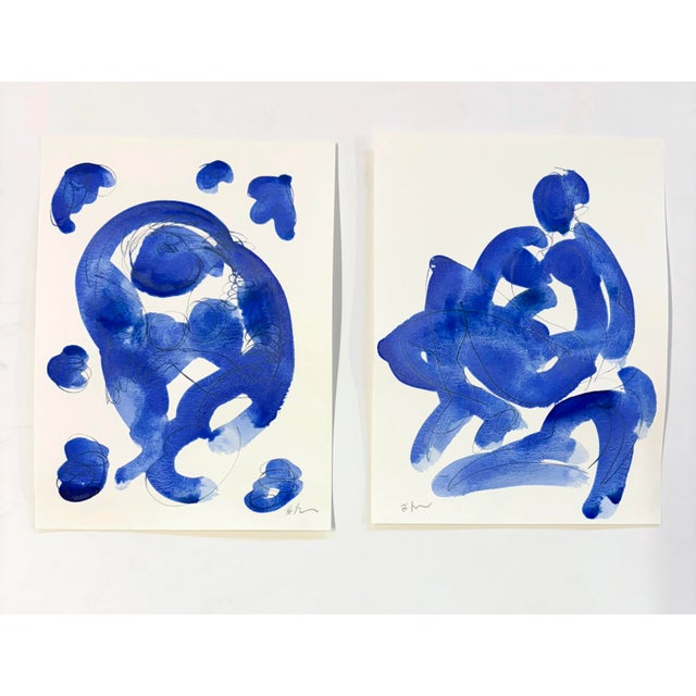 Blue Gesture is an expressive study of the female form, capturing elegance and movement in a single, fluid pose. Executed...