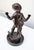 Brown Vintage Solid Bronze Boy Sculpture Statue Marble Base 12” H For Sale - Image 8 of 13