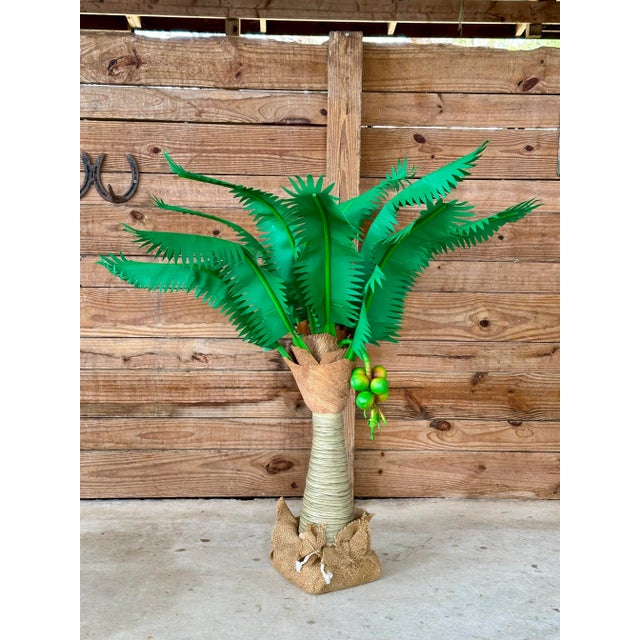 Tropical Coastal Canvas “Coconut” Palm Tree For Sale - Image 9 of 10