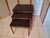 Wood 1960s Set of 3 Nesting Tables - Mid-Century Modern Nesting Tables in a Set of Three. This Set Has Warm-Toned Wood Frames With Black Finished Tops For Sale - Image 7 of 9