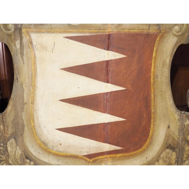 Large Painted Antique Tuscan Cartouche Panel, 18th Century For Sale - Image 4 of 13