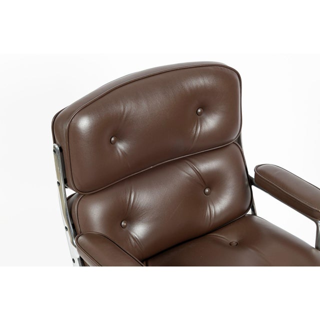 Eames Herman Miller Time Life Brown Leather Office Chair 2017 For Sale - Image 11 of 17