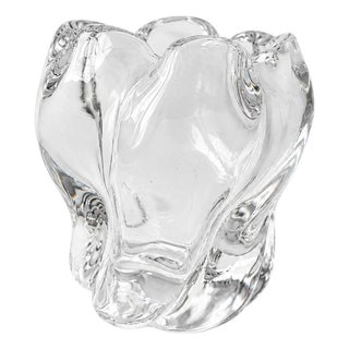 Crystal Glass Vase by Edvin Öhrström for Orrefors, 1940s For Sale