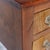 Brown Early 19th Century Sheraton Tiger Maple & Cherry 2-Drawer Sewing Table With Sandwich Glass Knobs For Sale - Image 8 of 12