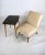 Beige Vintage Lounge Chair in Champagne Beige Velvet, 1970s For Sale - Image 8 of 13