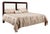 Italian King Bed With Makassar Ebony Veneers and Upholstered Headboard For Sale