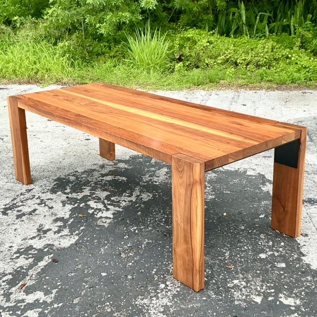 Vintage Boho Custom Plank Dining Table For Sale - Image 9 of 11