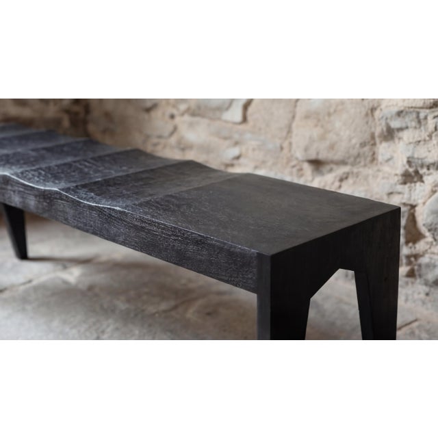 Waves Three-Seater Bench by Marc Geneix For Sale - Image 4 of 8