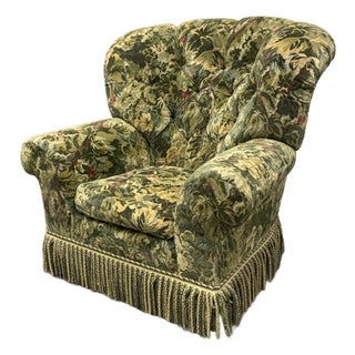 Summer Hill LTD Floral Upholstered Armchair For Sale