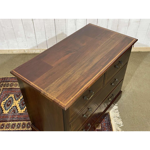 Early 20th Century English Mahogany Chest of Drawers For Sale - Image 16 of 17